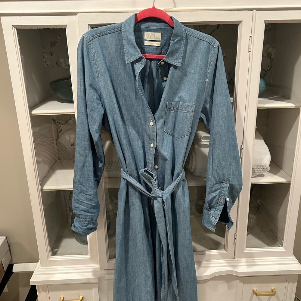 Jcrew Chambray Shirt Dress
